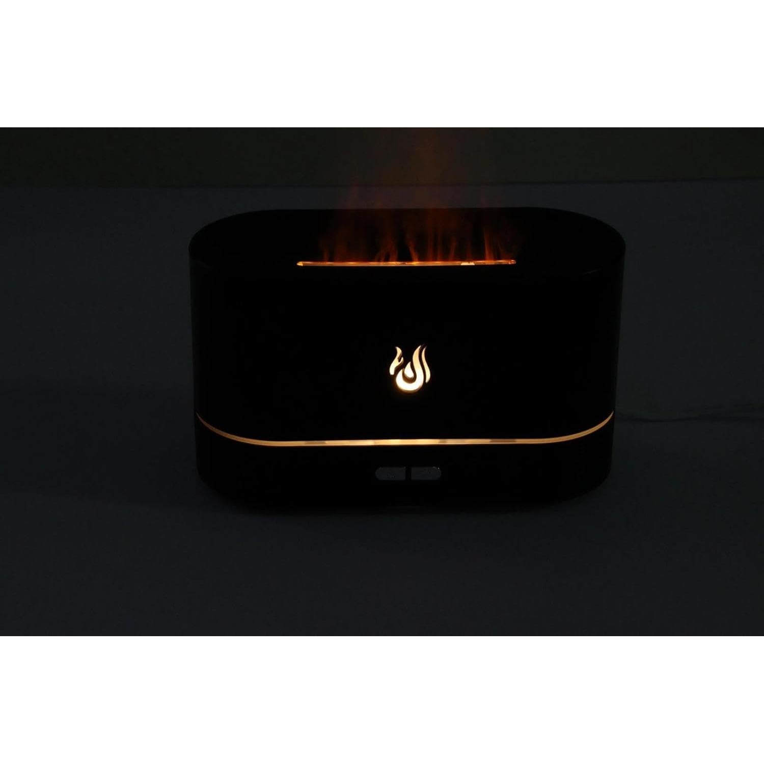 Difusor de Aceite Esencial Genérico Ovalado Negro 200ml LED