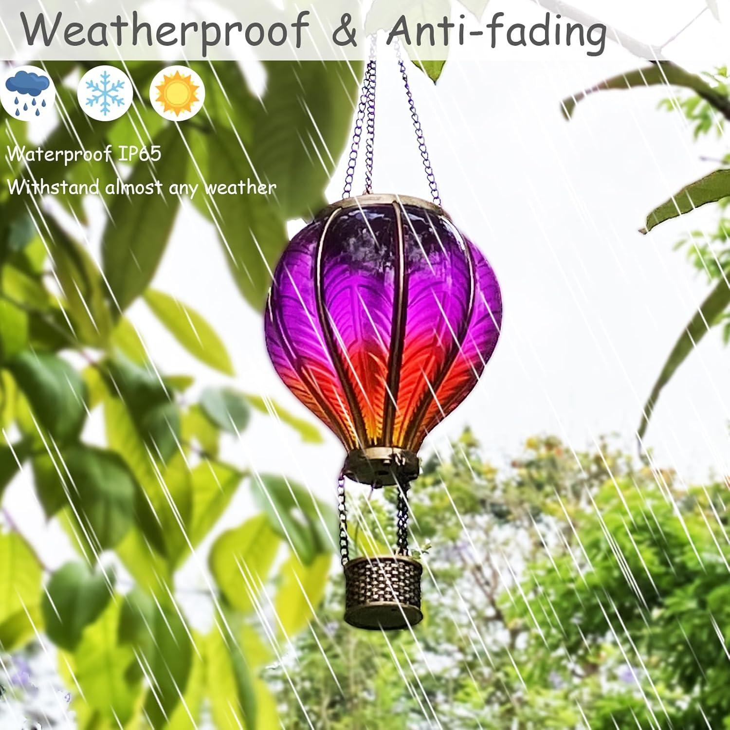 Linterna Solar Globo Aerostático Merrytech Rosa 45.72cm