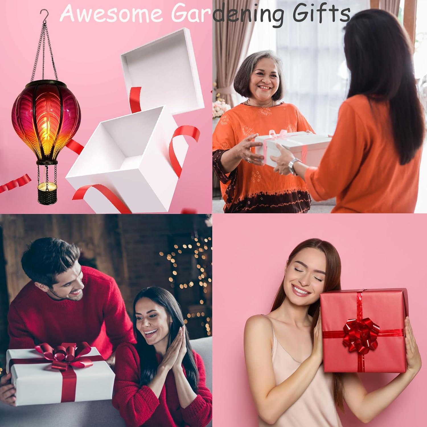 Linterna Solar Globo Aerostático Merrytech Rosa 45.72cm