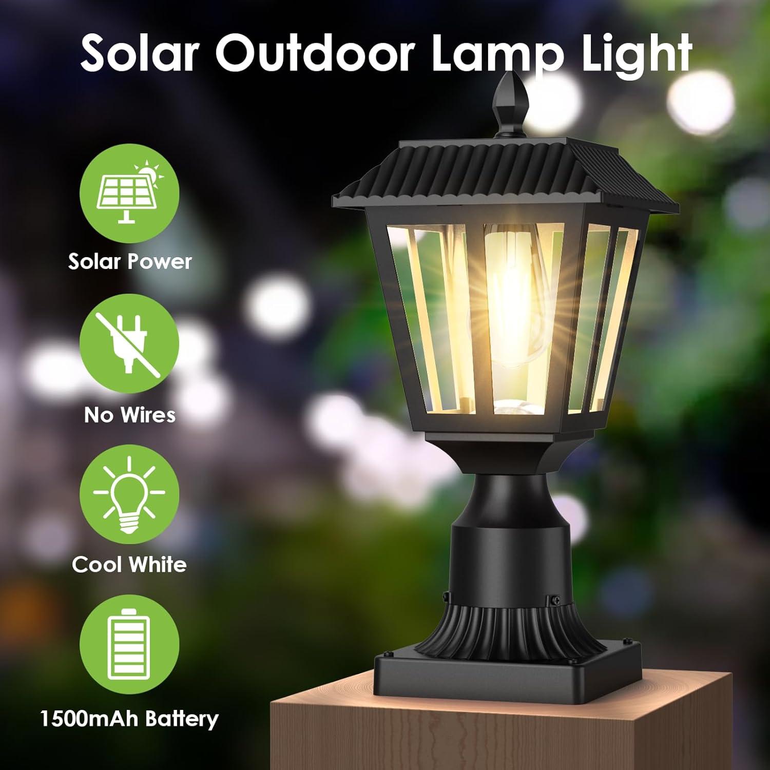 Luz Solar de Poste Greluna 30.48cm Impermeable Blanco Cálido