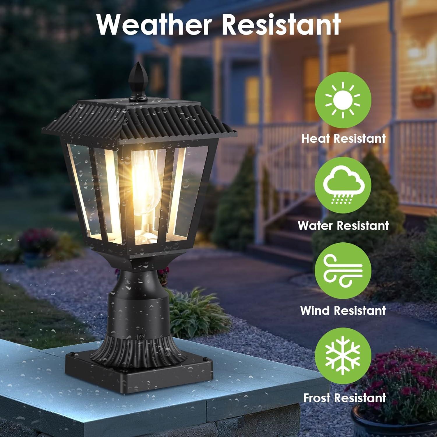 Luz Solar de Poste Greluna 30.48cm Impermeable Blanco Cálido