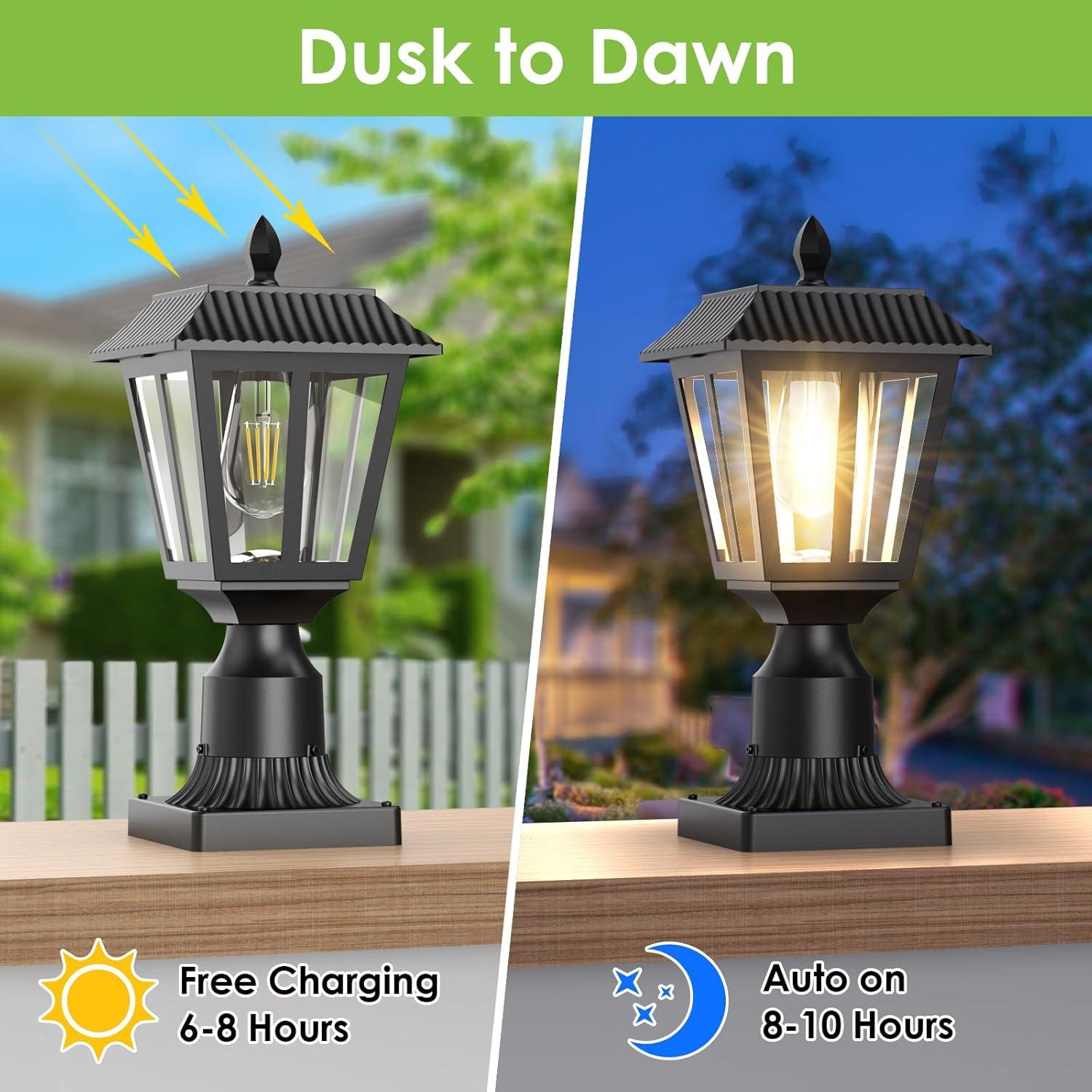 Luz Solar de Poste Greluna 30.48cm Impermeable Blanco Cálido