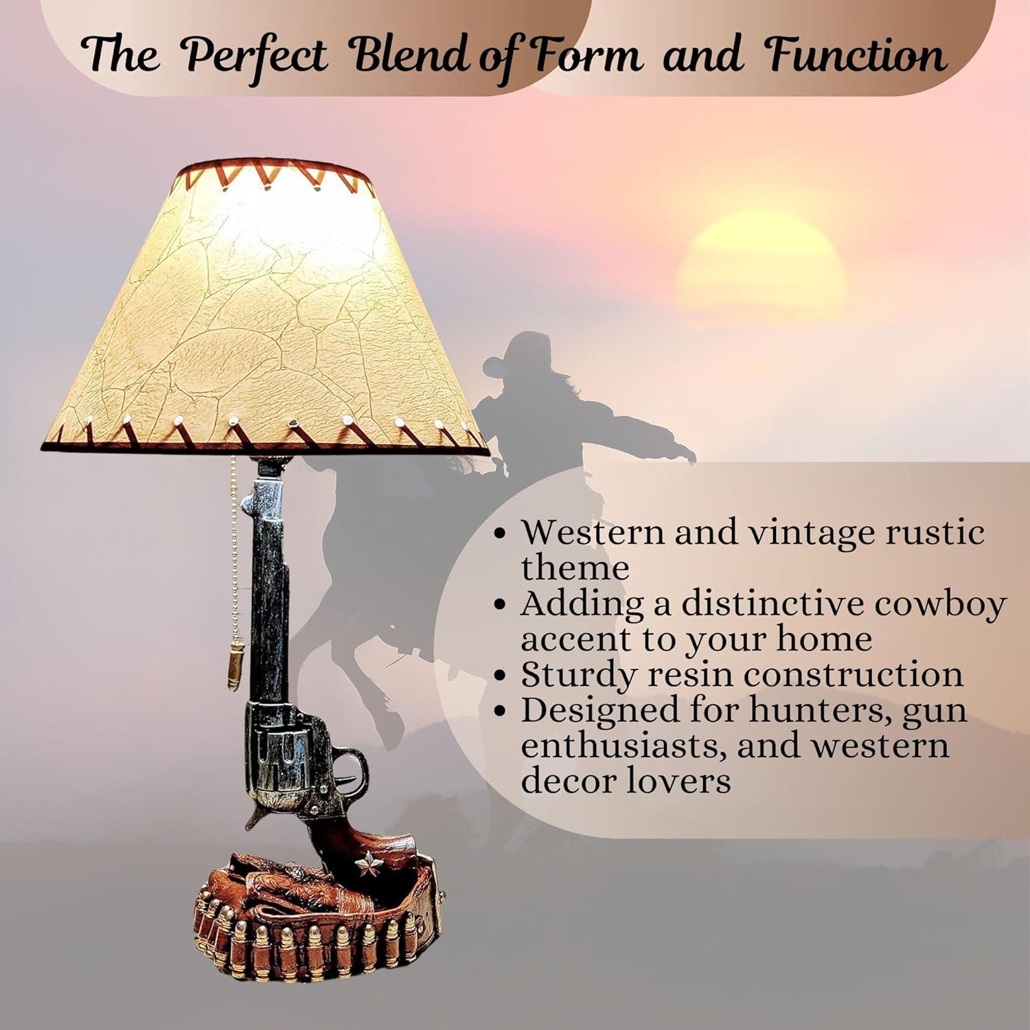 Juego de 2 Lámparas de Revólver Rústicas MejorRegaloNunca - 54.6 cm