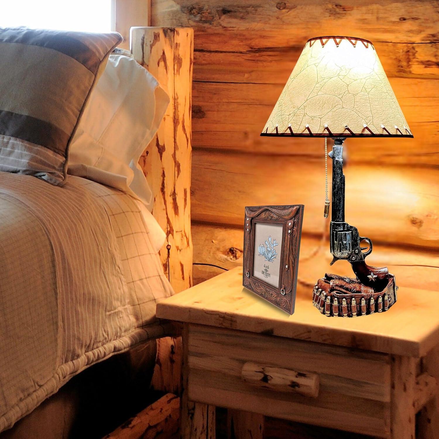 Juego de 2 Lámparas de Revólver Rústicas MejorRegaloNunca - 54.6 cm