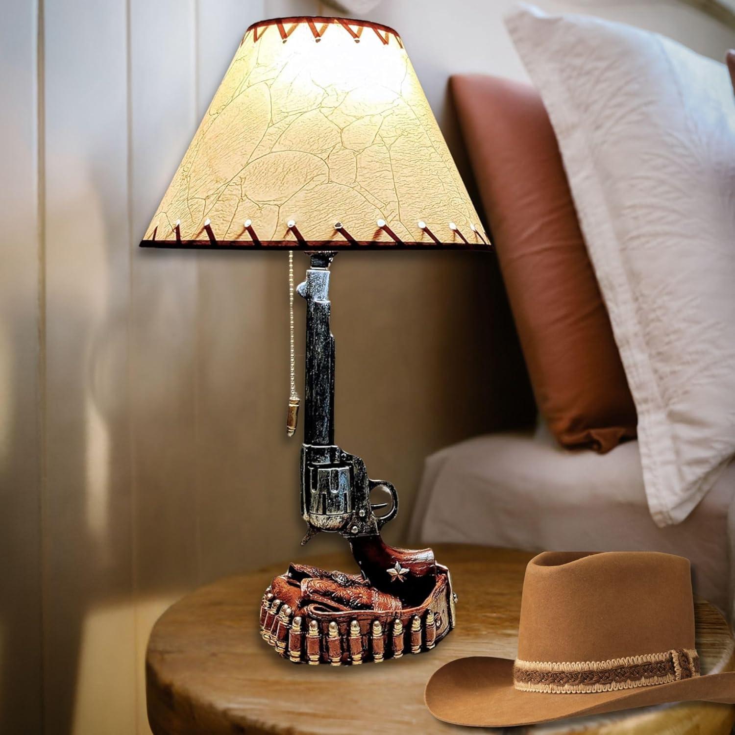 Juego de 2 Lámparas de Revólver Rústicas MejorRegaloNunca - 54.6 cm