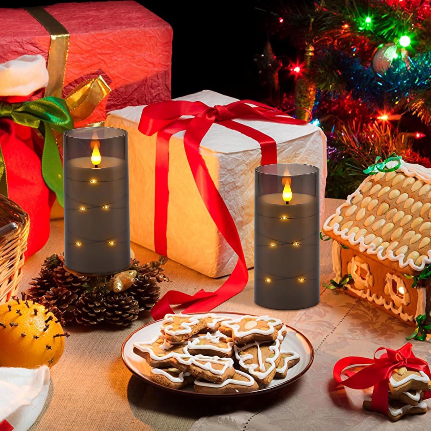 Velas LED Sin Llama Aignis con Control Remoto Set de 2 15 cm