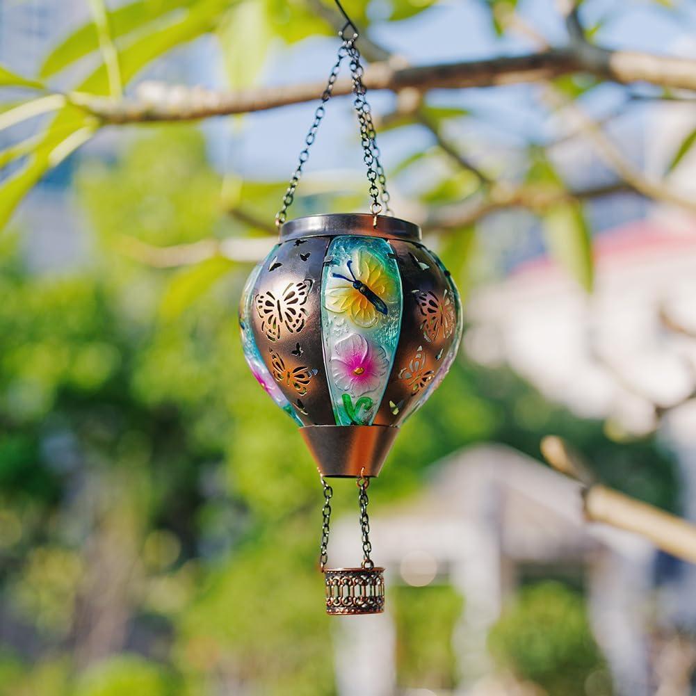 Lámpara Solar Colgante DREAMSOUL Mariposa 46cm para Jardín