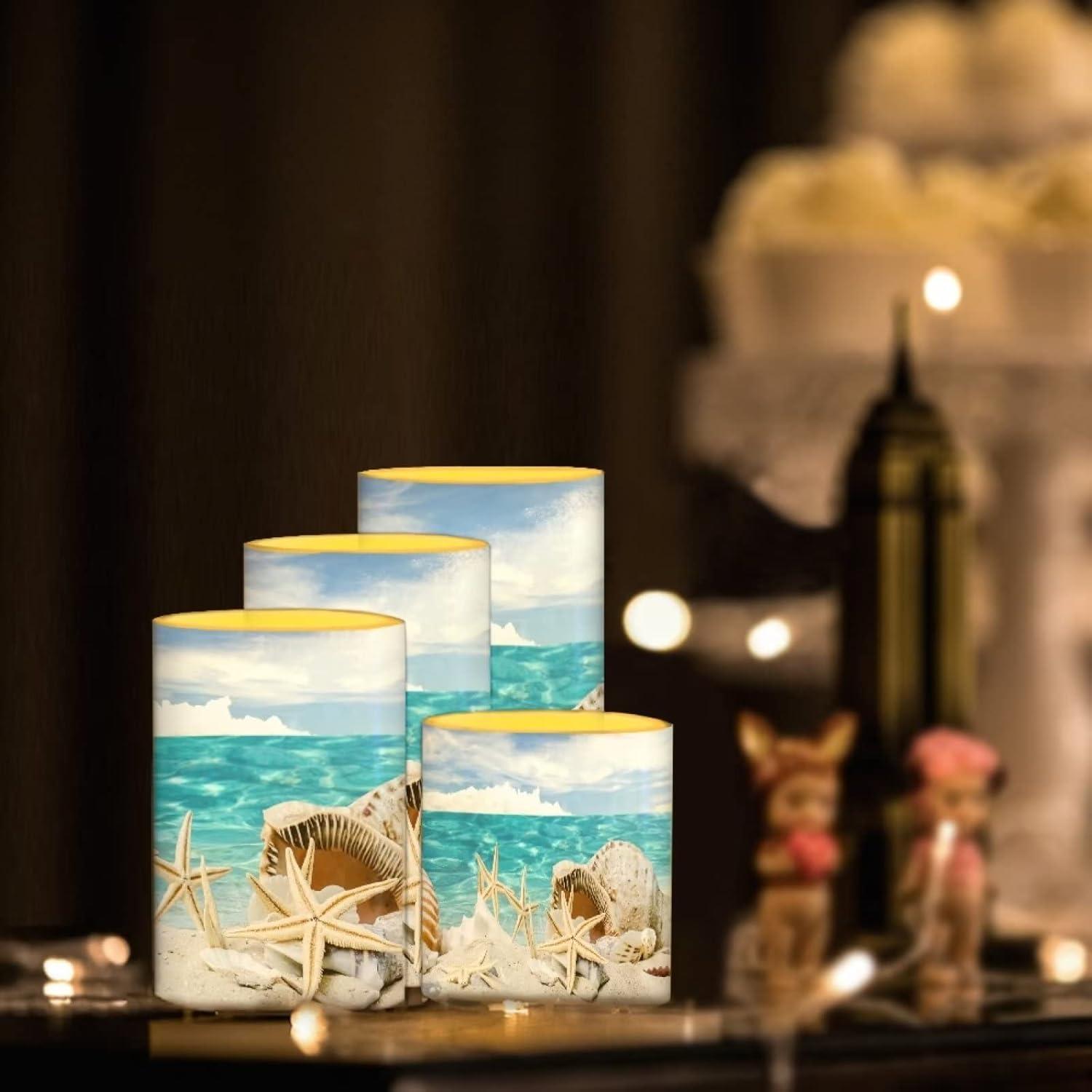 Juego de 4 Velas LED Parpadeantes NETILGEN con Control Remoto