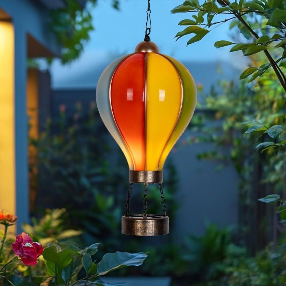 Luces Solares de Globo Aerostático QX, 42 cm, Colorido