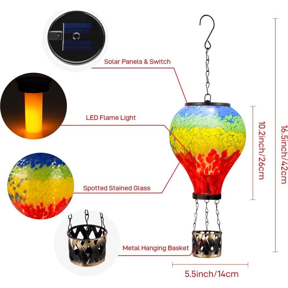 Linterna Solar de Globo Aerostático Starsoul 41.91cm Colgante