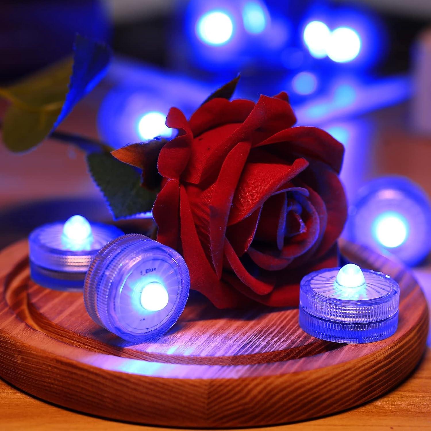 Luces LED Sumergibles HL Azul 24pcs Batería 100 Horas