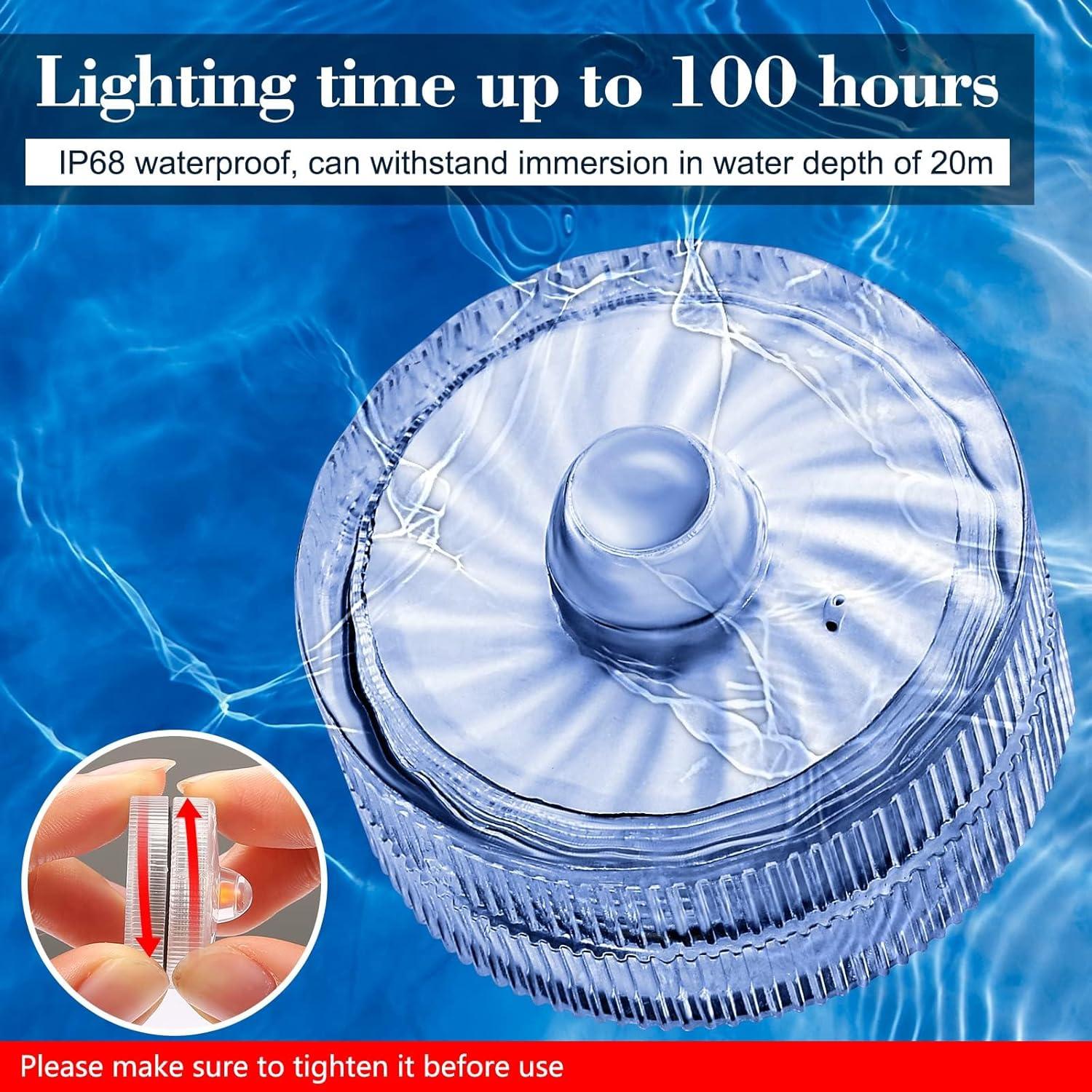 Luces LED Sumergibles HL Azul 24pcs Batería 100 Horas