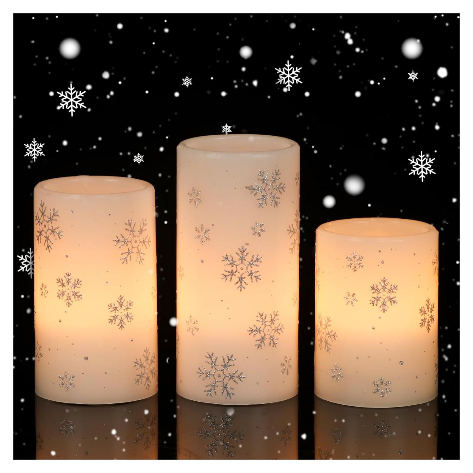 Velas LED Parpadeantes Eldnacele con Temporizador 6h - 3 Piezas