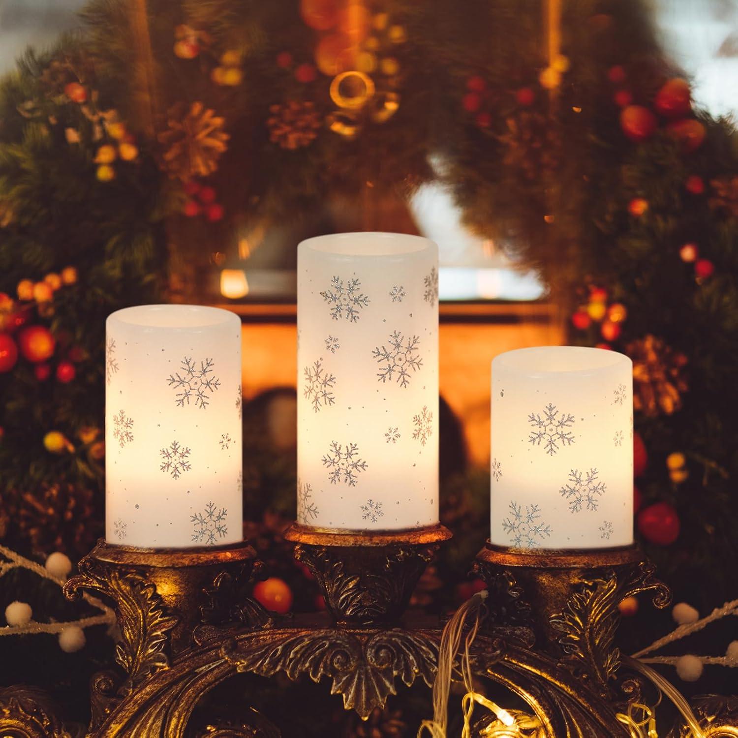 Velas LED Parpadeantes Eldnacele con Temporizador 6h - 3 Piezas