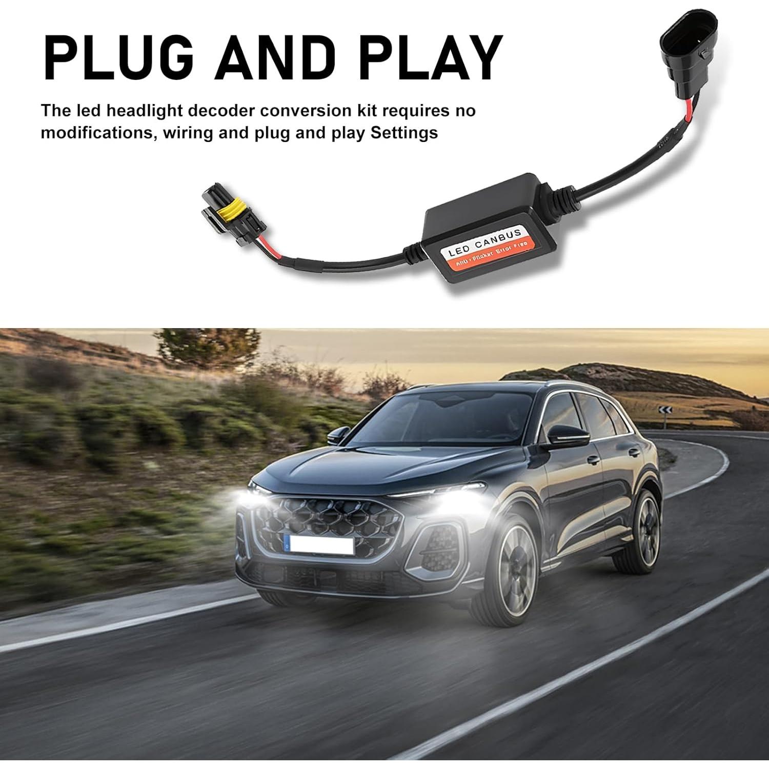 Pack 2 Decodificadores LED AWGUKA 9006 HB4 9012 Antiflicker