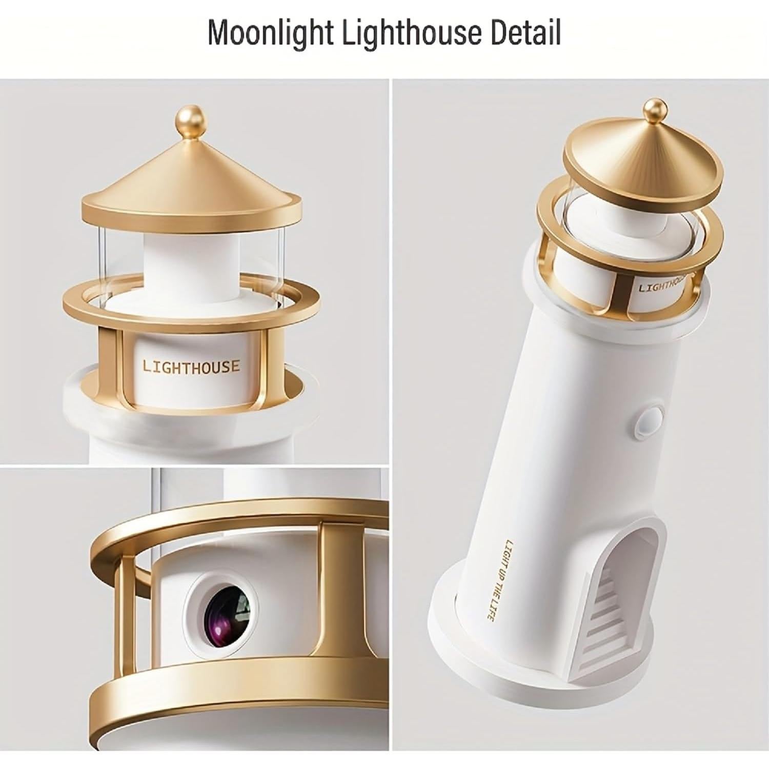 Lámpara Nocturna Faro Lunar LED Recargable 24cm - Decoración Infantil