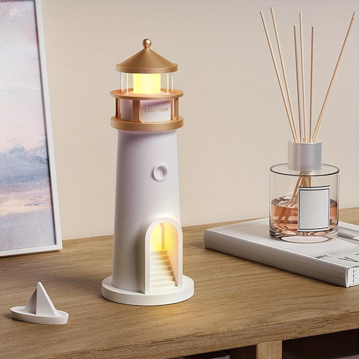 Lámpara Nocturna Faro Lunar LED Recargable 24cm - Decoración Infantil