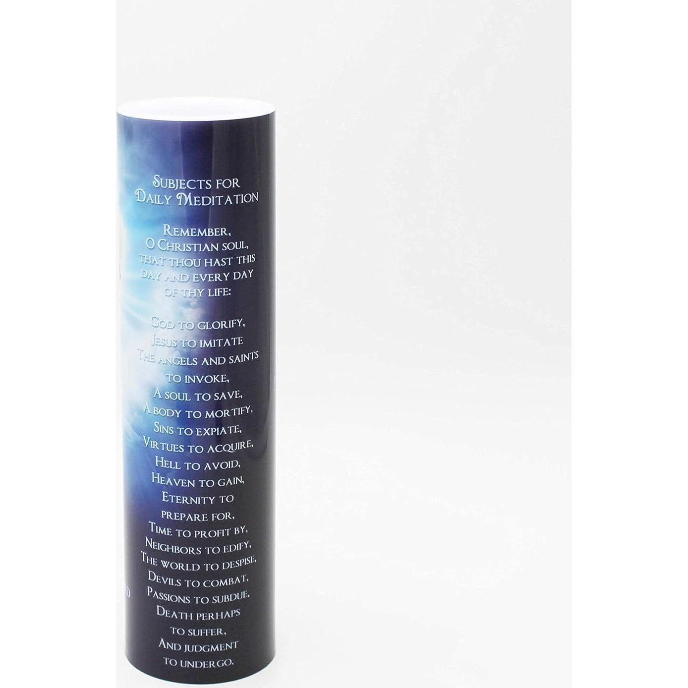 Vela LED Sin Llama Colección Santos Azul 20.65 cm