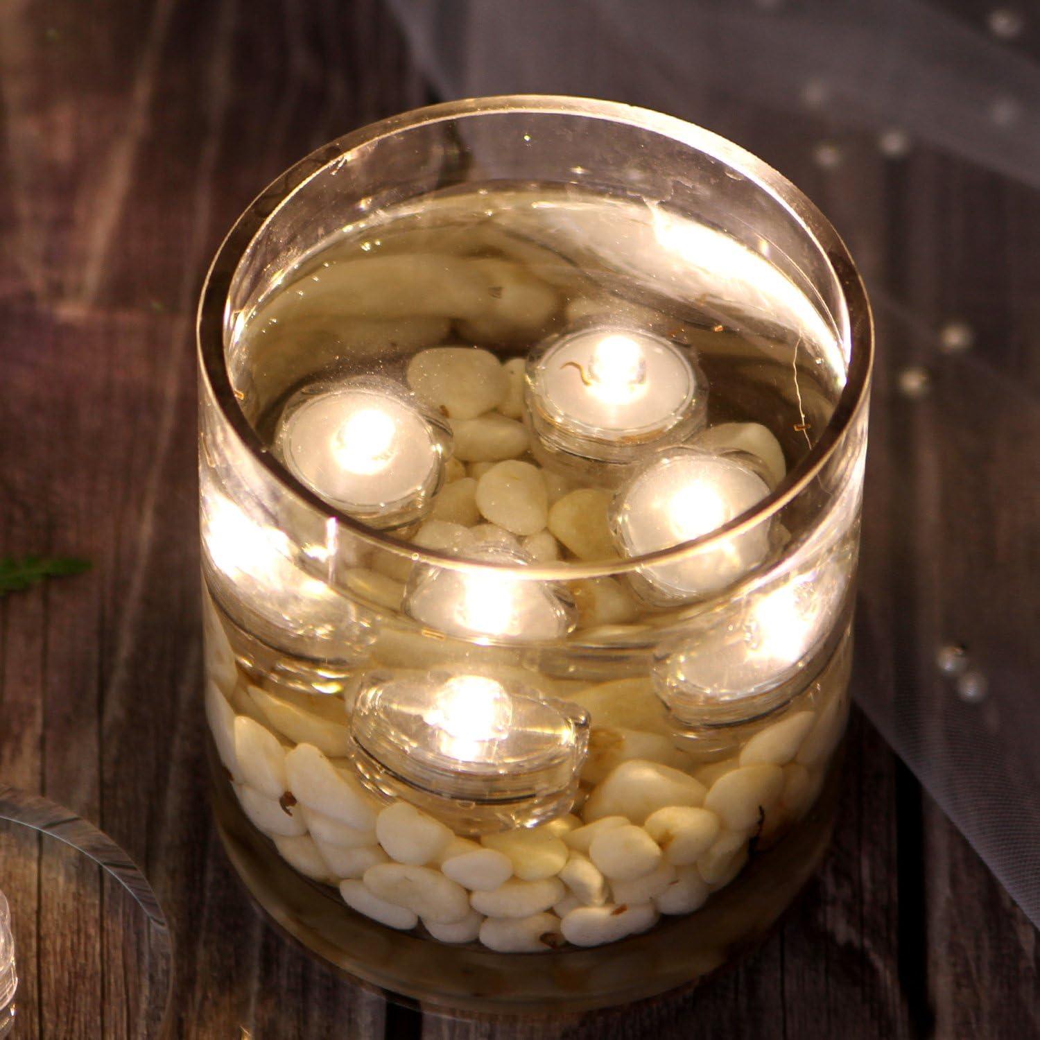 Luces LED Sumergibles AGPTEK 24 Unidades Blanco Cálido