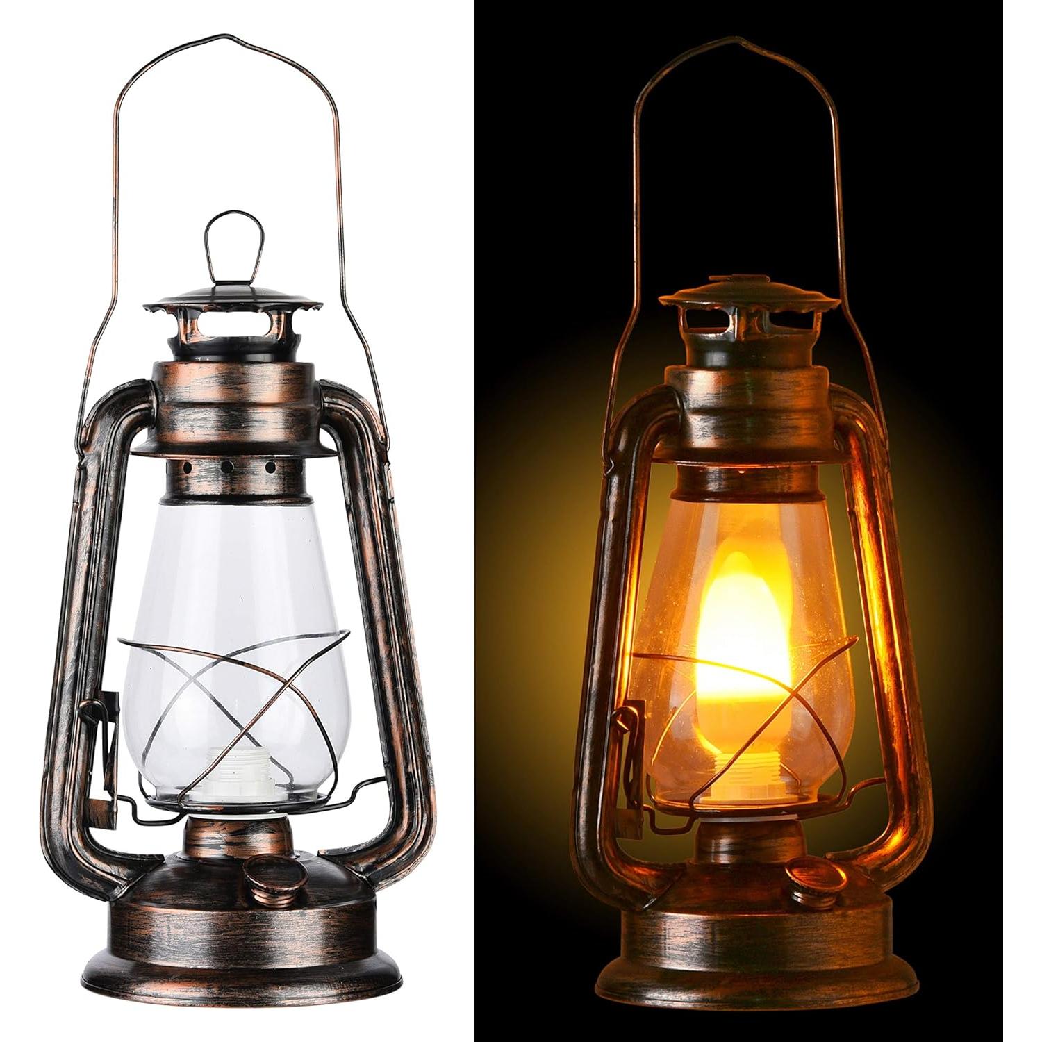 Lámpara de Aceite Eléctrica Vintage 12Vmonster con LED Edison