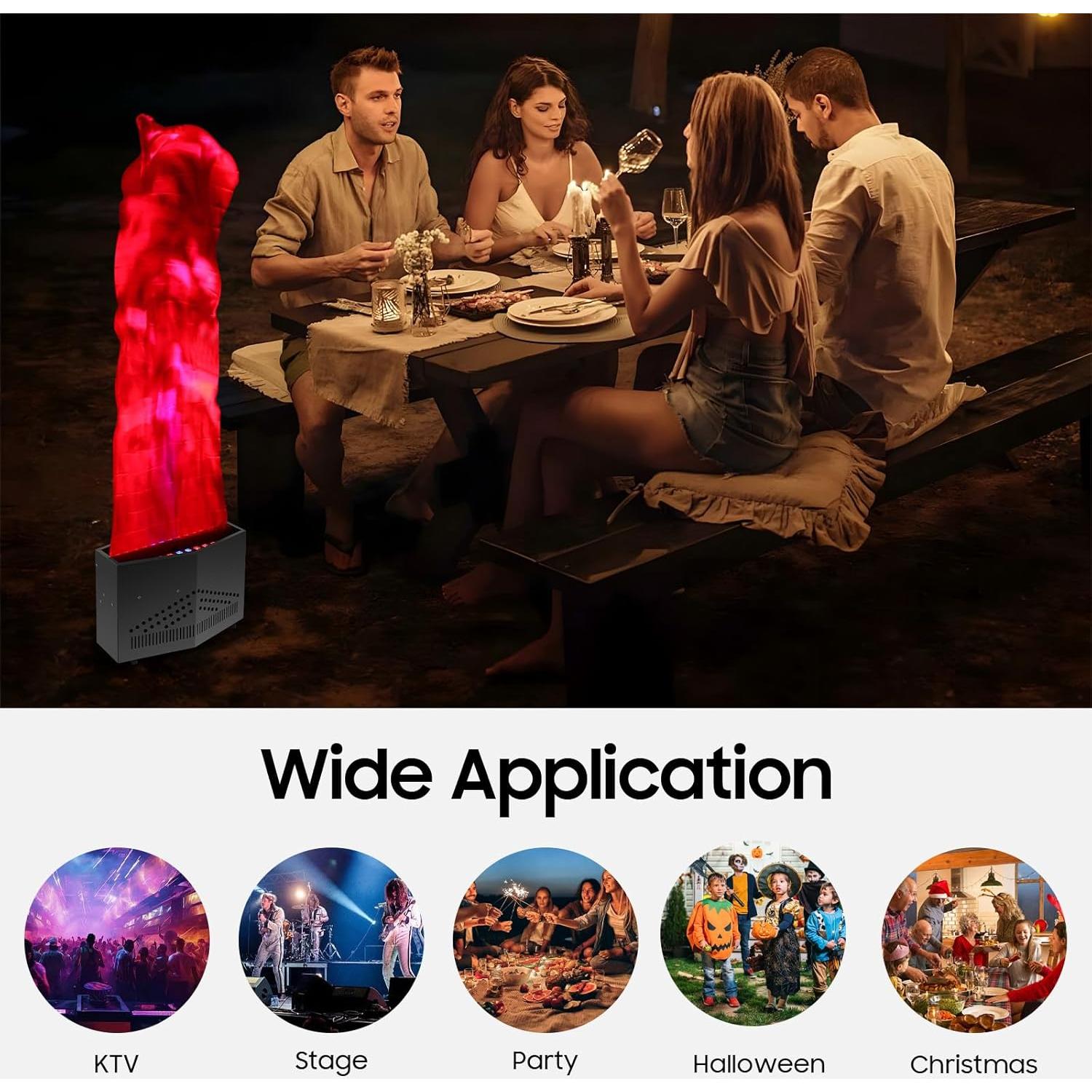 Lámpara de Fogata Eléctrica Goto7 110V 24LED 1.5M Decorativa