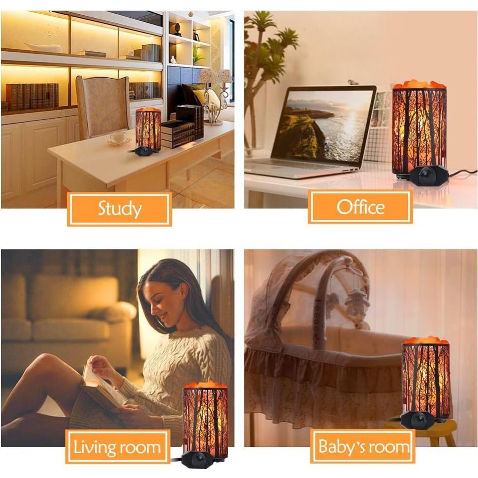 Lámpara de Sal Natural Shineled con Cesta de Metal 25W Rojo