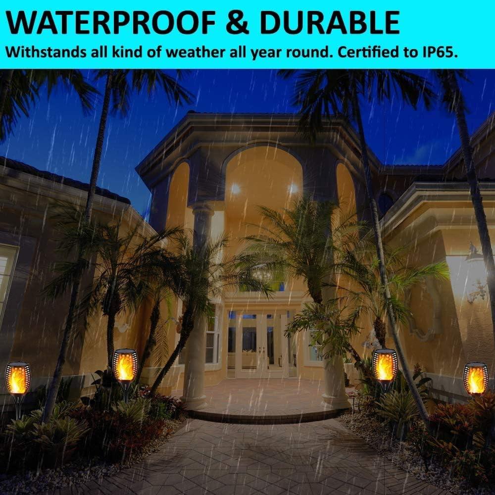 Luces Solares de Antorcha Gold Armour - 96 LED, 108.9 cm