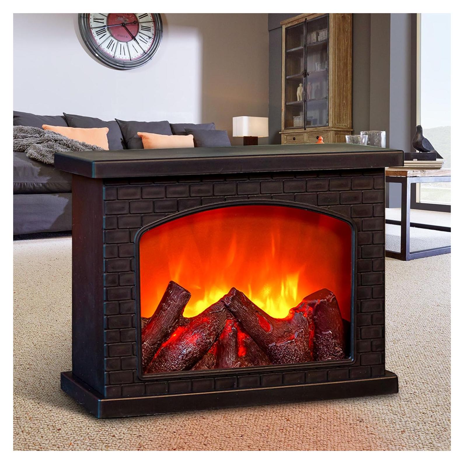 Lámpara de Chimenea Eléctrica WLHONG Negra 28.4x12.4x21.8 cm