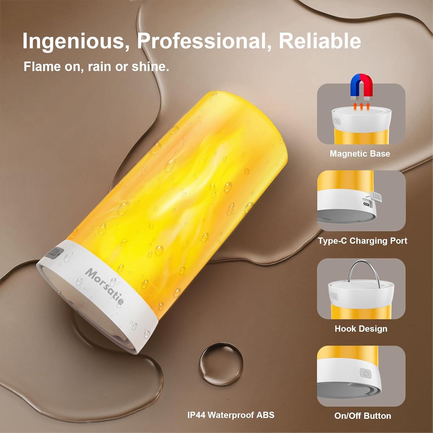 Velas LED Recargables Morsatie con Control Remoto 2 Pcs