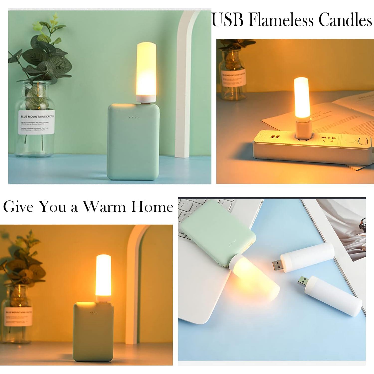 Bombillas LED Efecto Llama USB DASITON 6 Pack Decoración