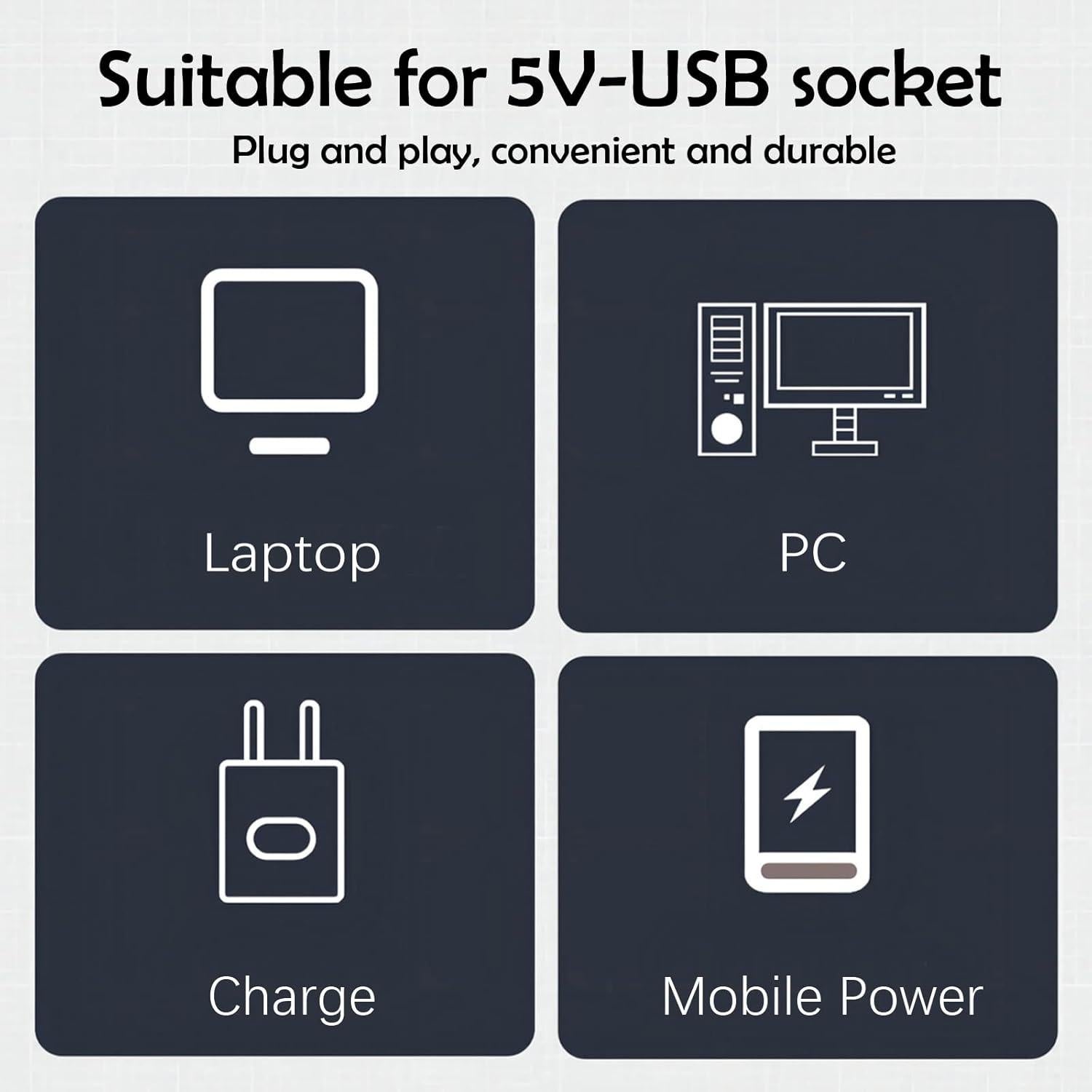 Bombillas LED Efecto Llama USB DASITON 6 Pack Decoración