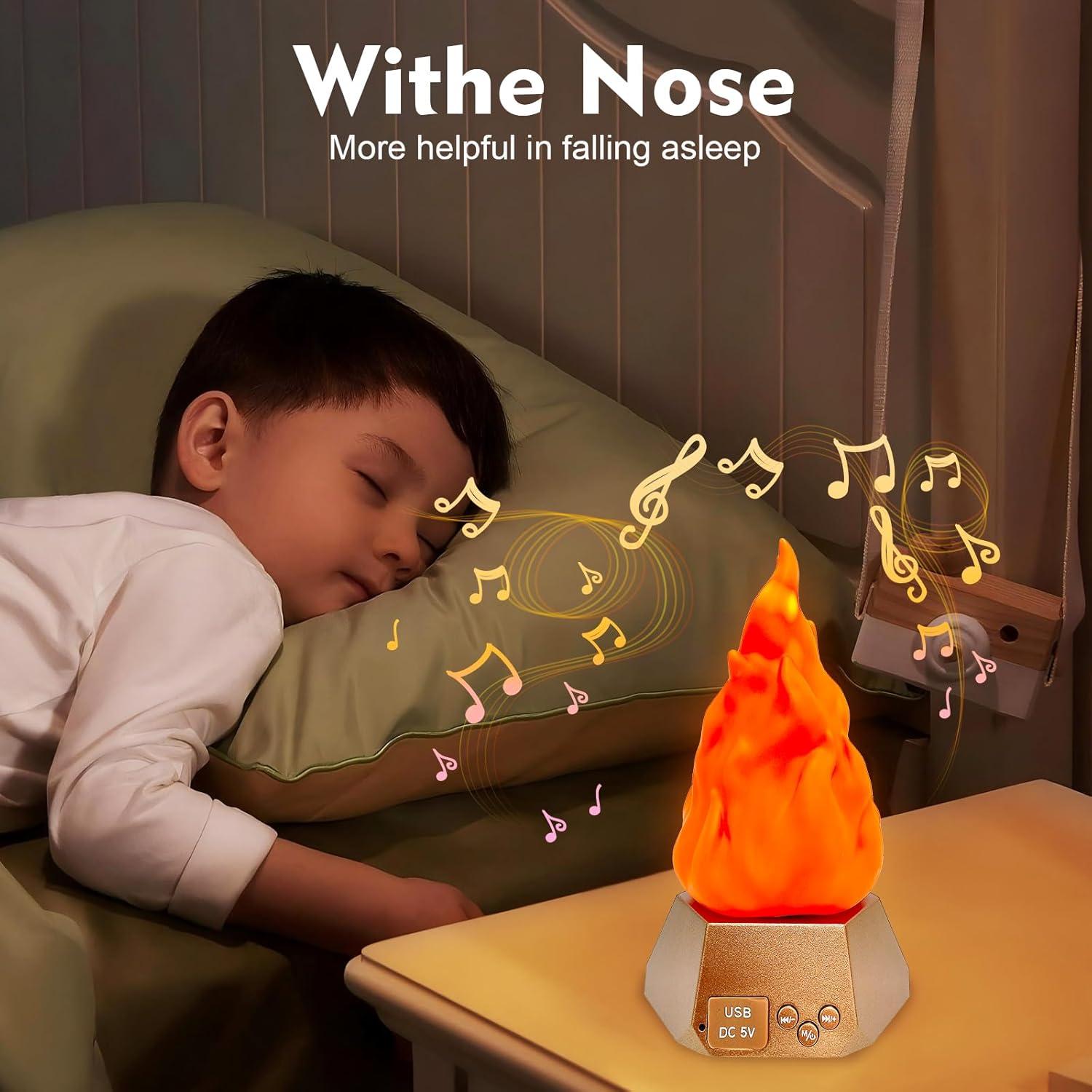 Altavoz Bluetooth LIDORE con Luz Nocturna Efecto Llama - 2 Paquete