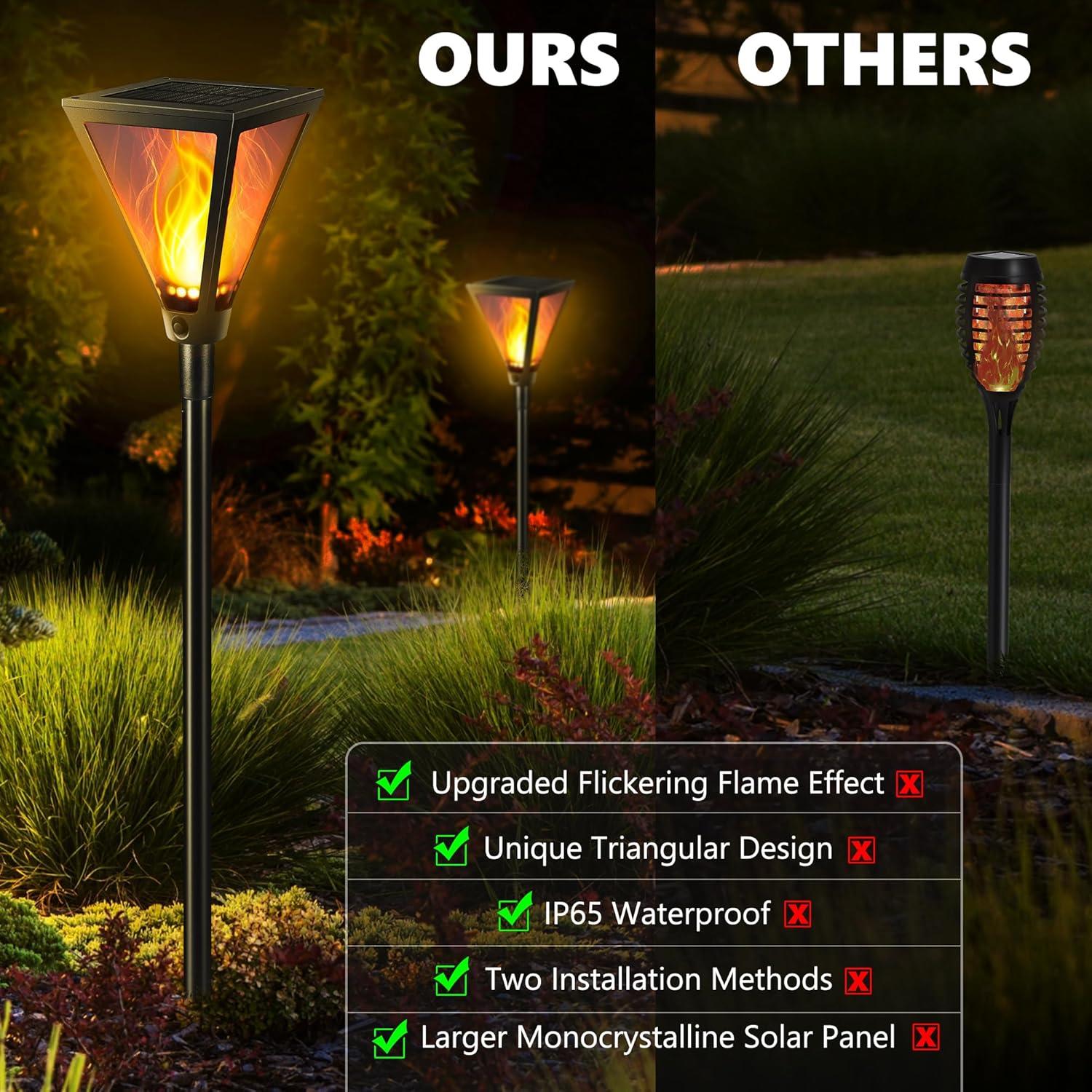 Linternas de Antorcha Solar iBaycon 71 cm 2 Pack IP65