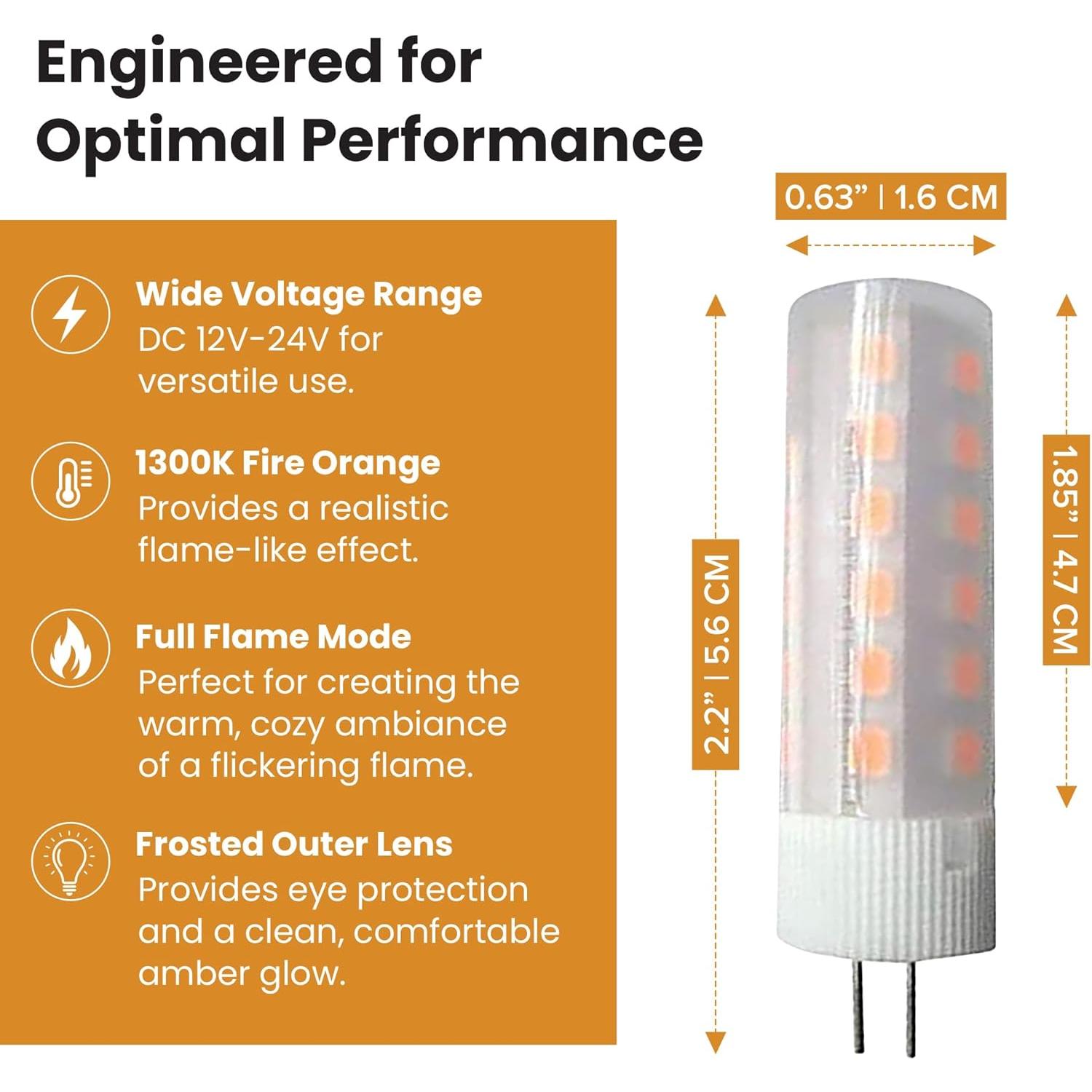 Bombilla G4 JC 12Vmonster Efecto Fuego 2.5W 1300K
