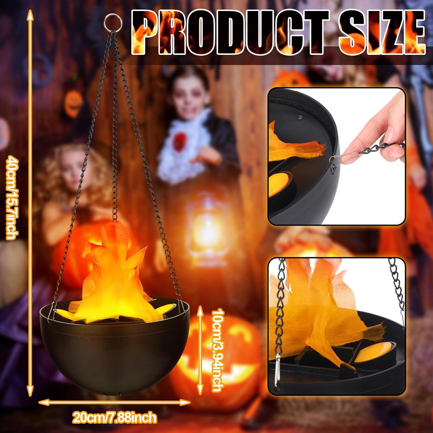 2 Luces LED Falsas de Fuego 3D Baquler 50cm para Decoración