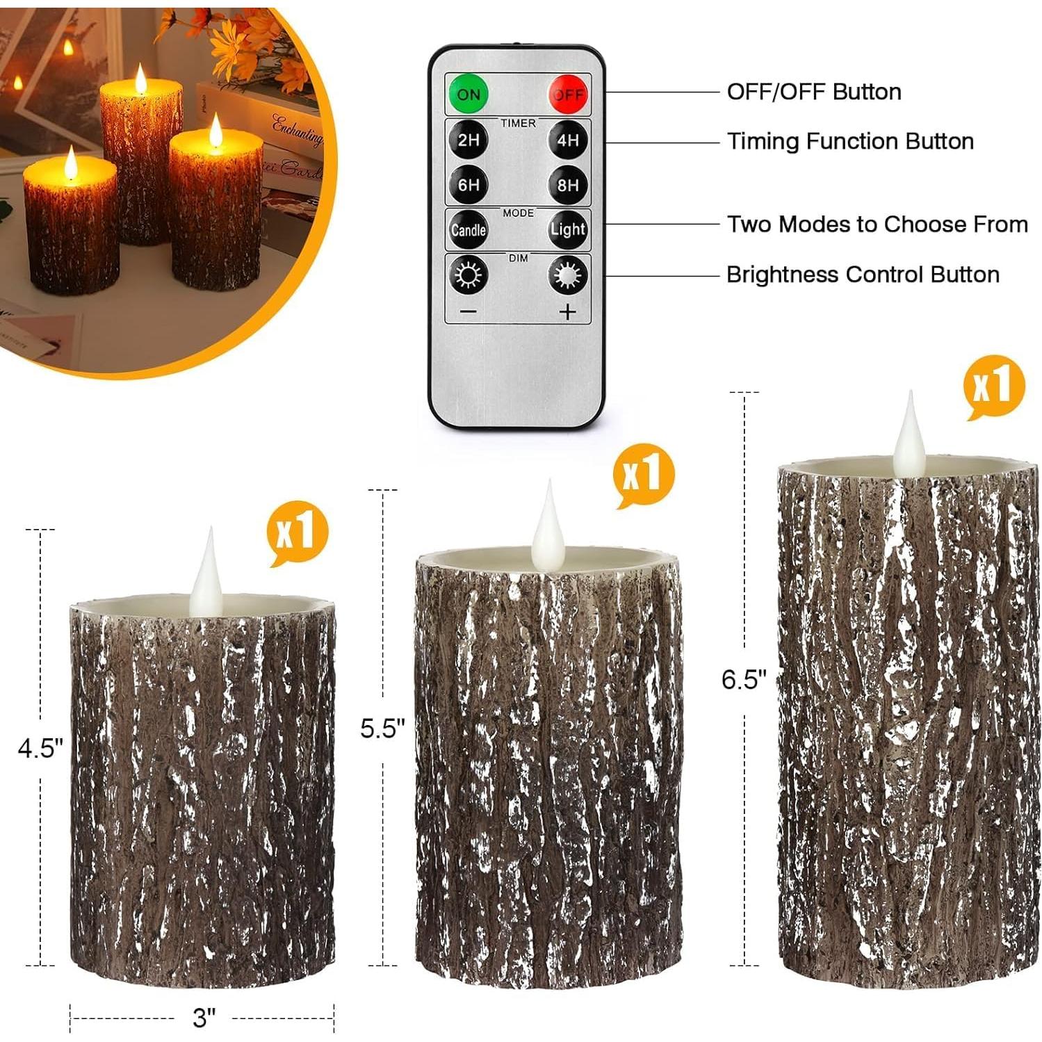 Set de Velas LED Parpadeantes AKU TONPA con Control Remoto