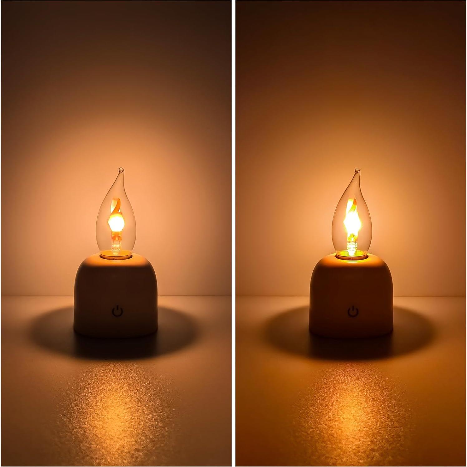 Bombilla LED de Llama C35 Xiaokalami E26 1800K 2W 2Pack