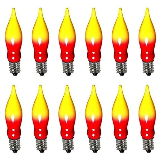 Paquete de 12 bombillas de luz de llama C18 Doratale 7W