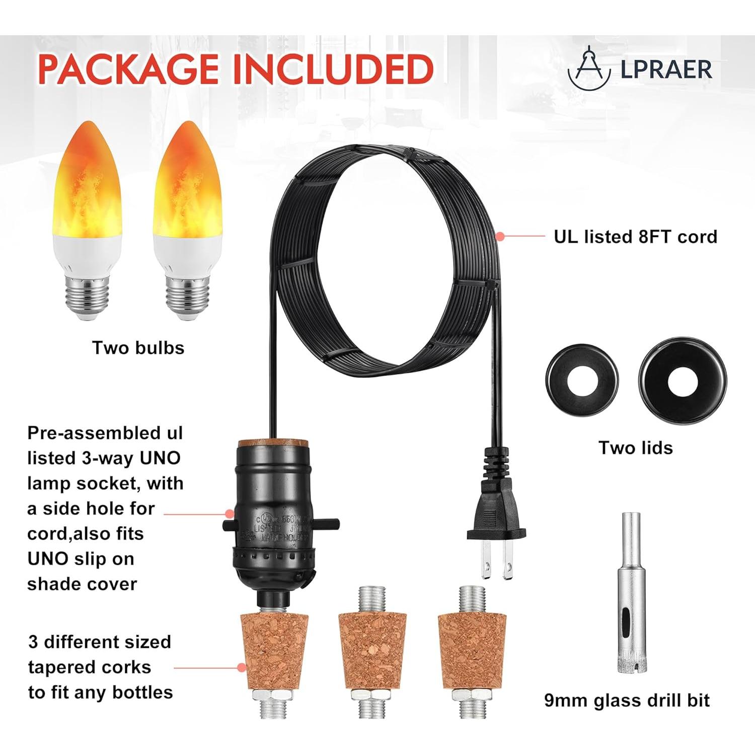 Kit de Lámpara de Botella de Vino DIY Lpraer con Bombillas LED