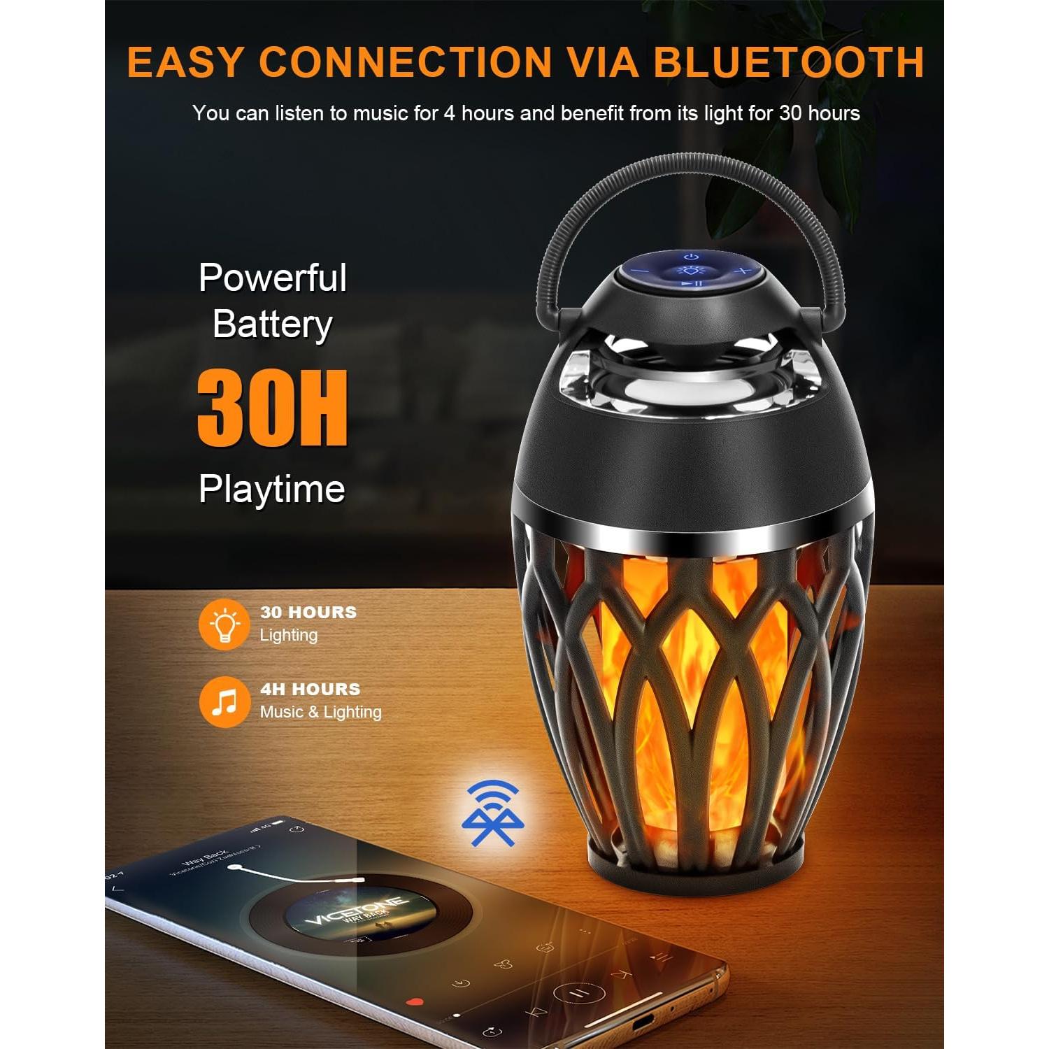 Altavoces Bluetooth Vanten 2 Paquetes con Llama LED IPX5