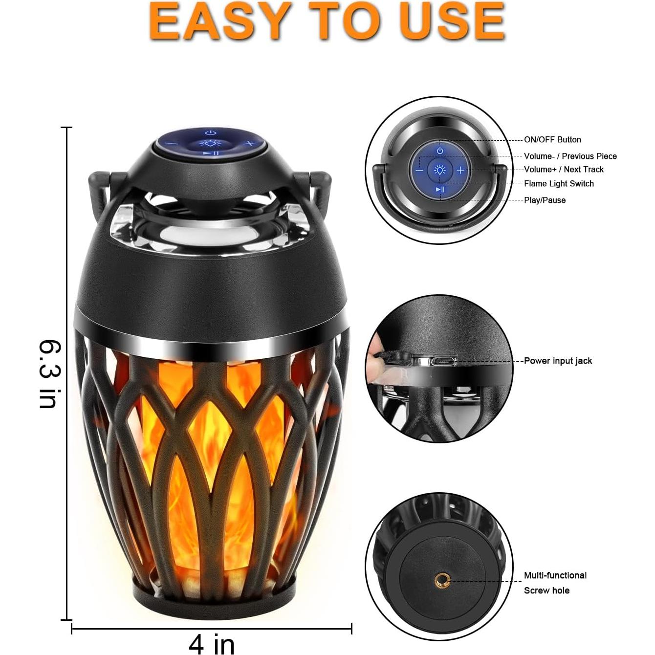 Altavoces Bluetooth Vanten 2 Paquetes con Llama LED IPX5