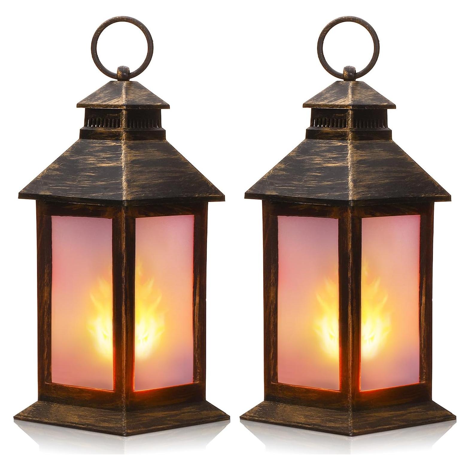 Linternas Vintage LED Tondiamo 21.34 cm 2 Pcs Decorativas