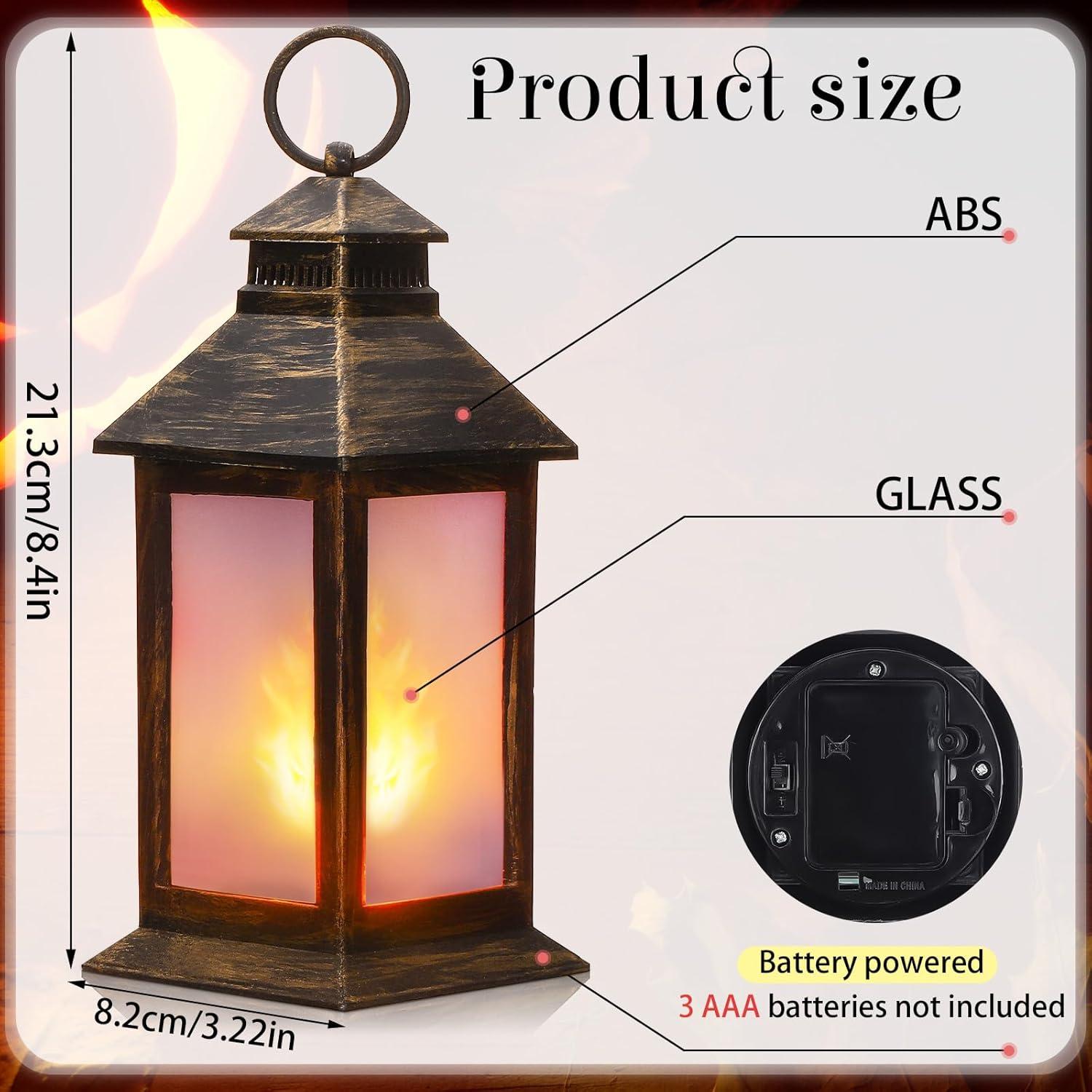 Linternas Vintage LED Tondiamo 21.34 cm 2 Pcs Decorativas