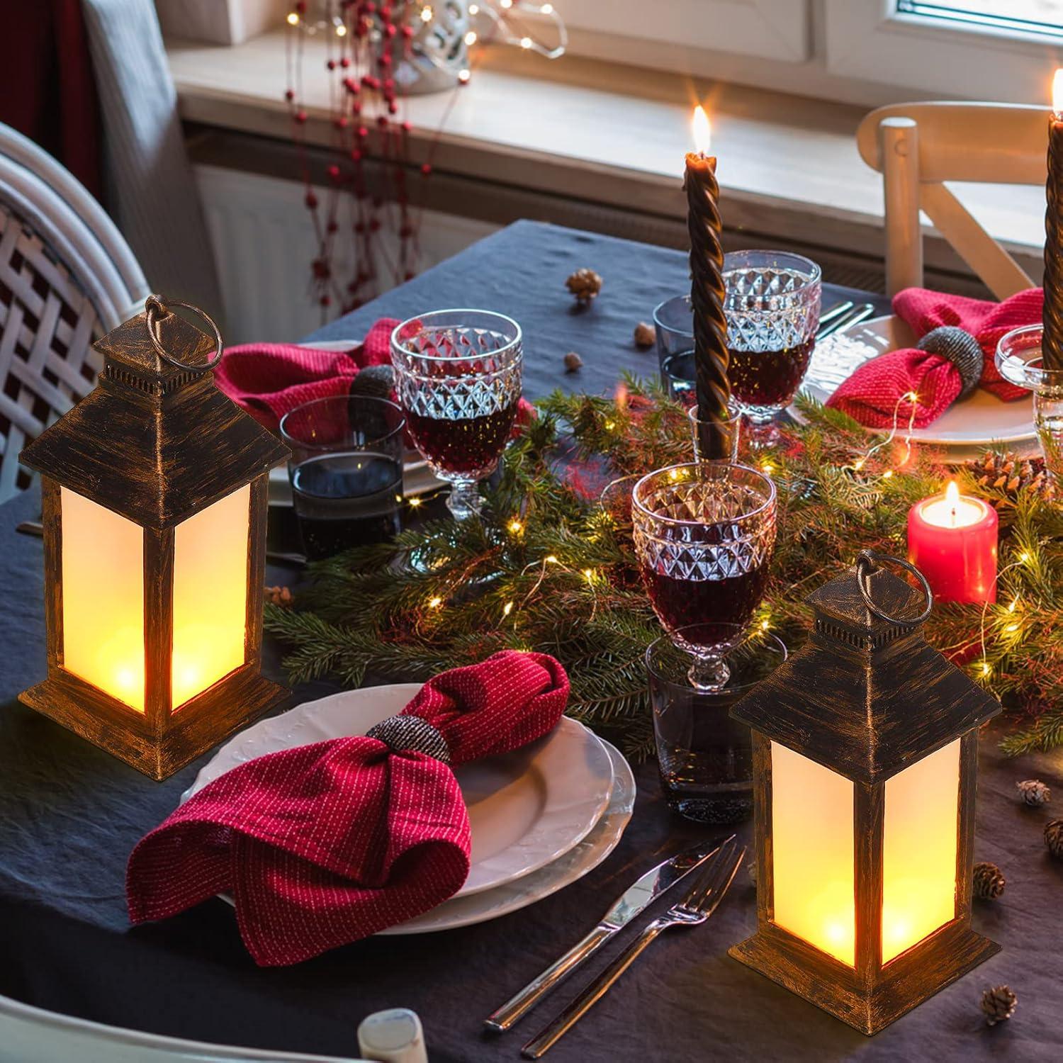 Linternas Vintage LED Tondiamo 21.34 cm 2 Pcs Decorativas