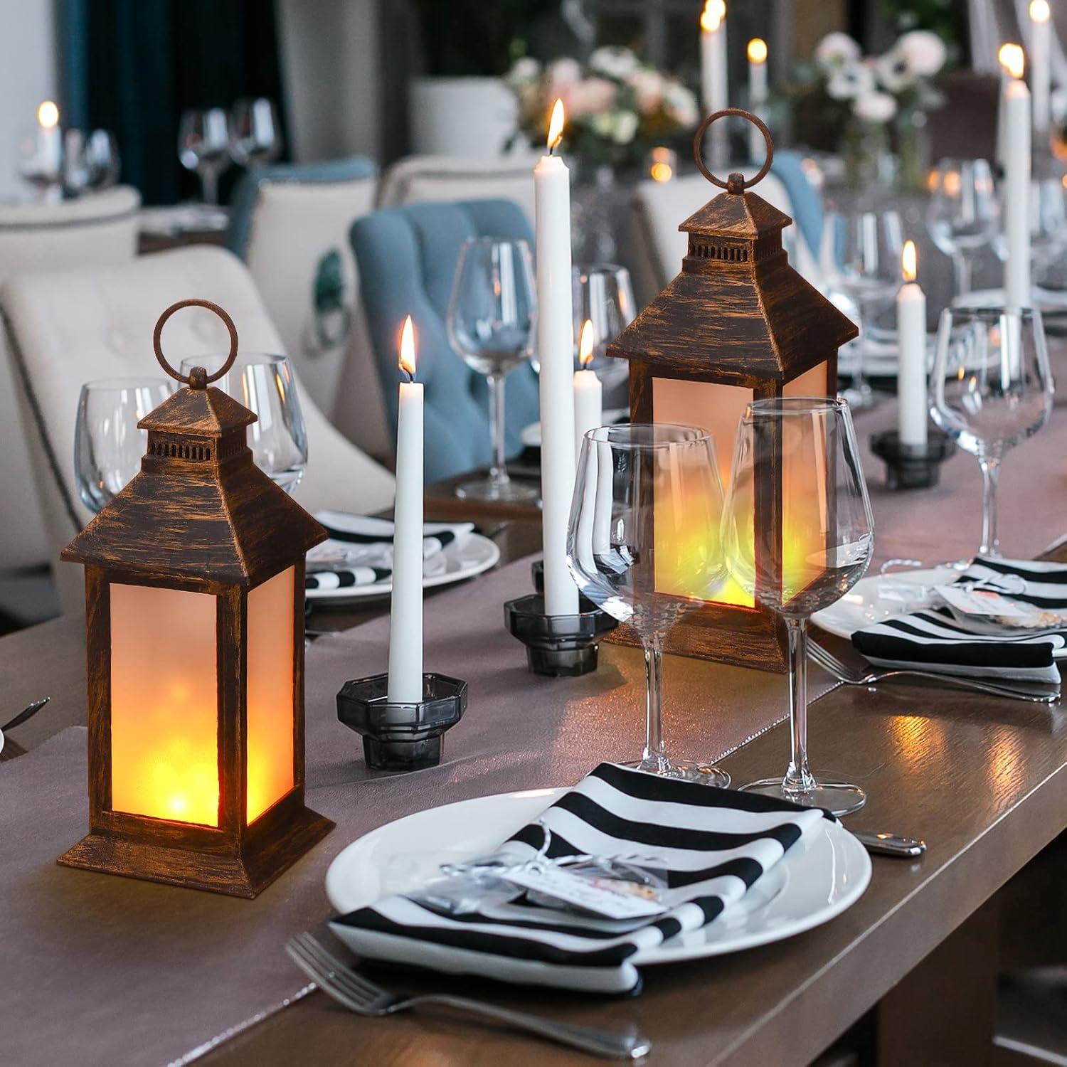 Linternas Vintage LED Tondiamo 21.34 cm 2 Pcs Decorativas