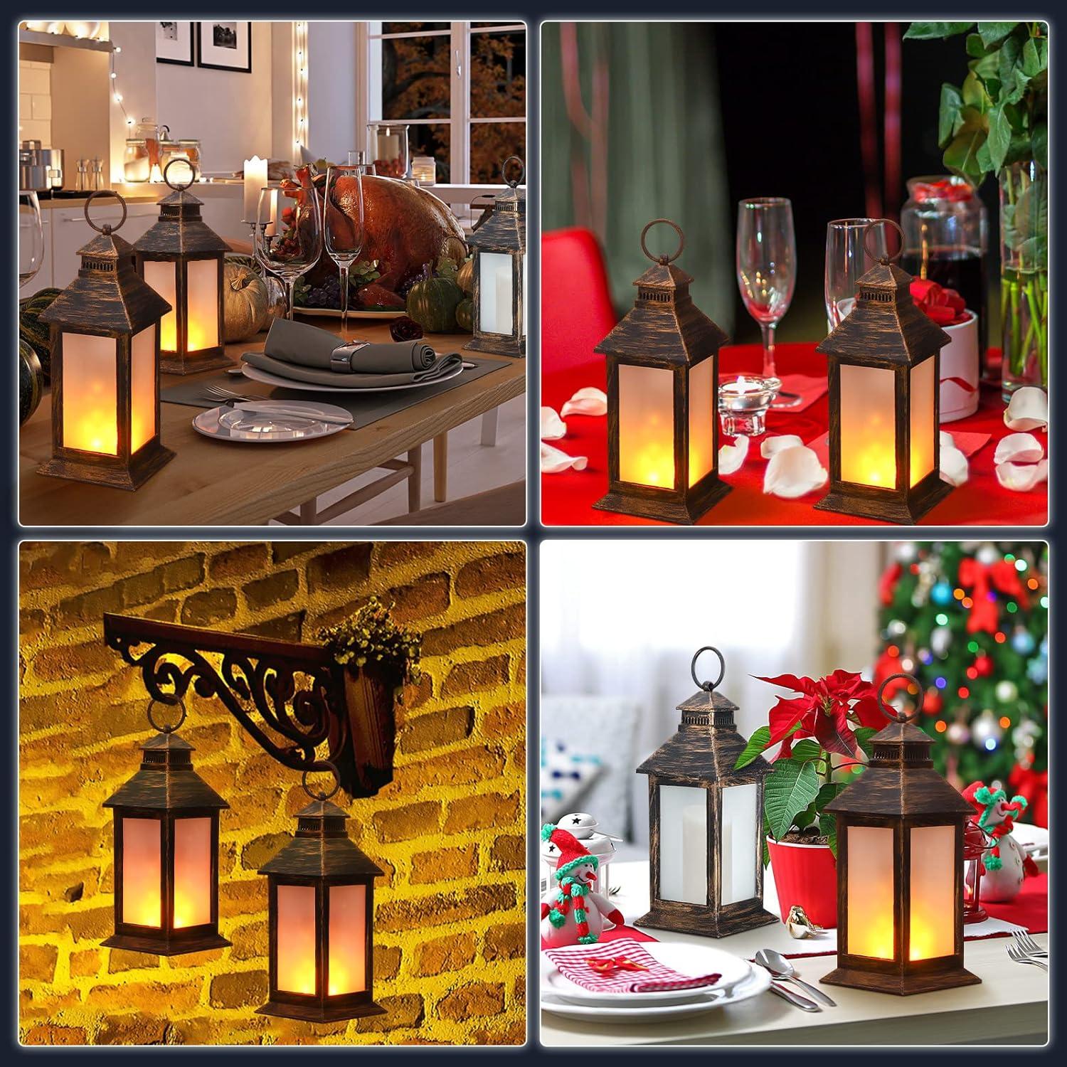 Linternas Vintage LED Tondiamo 21.34 cm 2 Pcs Decorativas