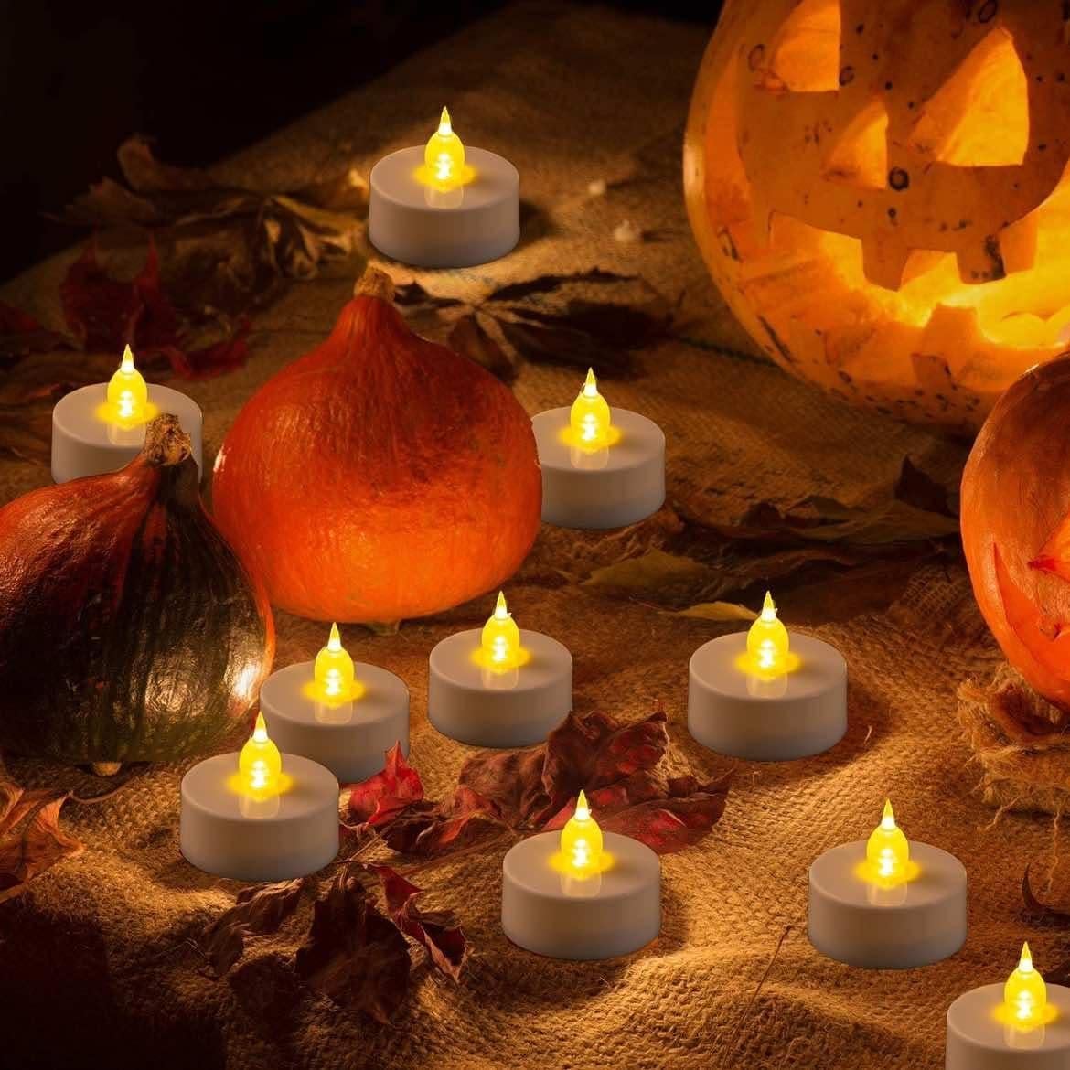 24 Velas de Té LED Sin Llama Partyreal Amarillas Cálidas