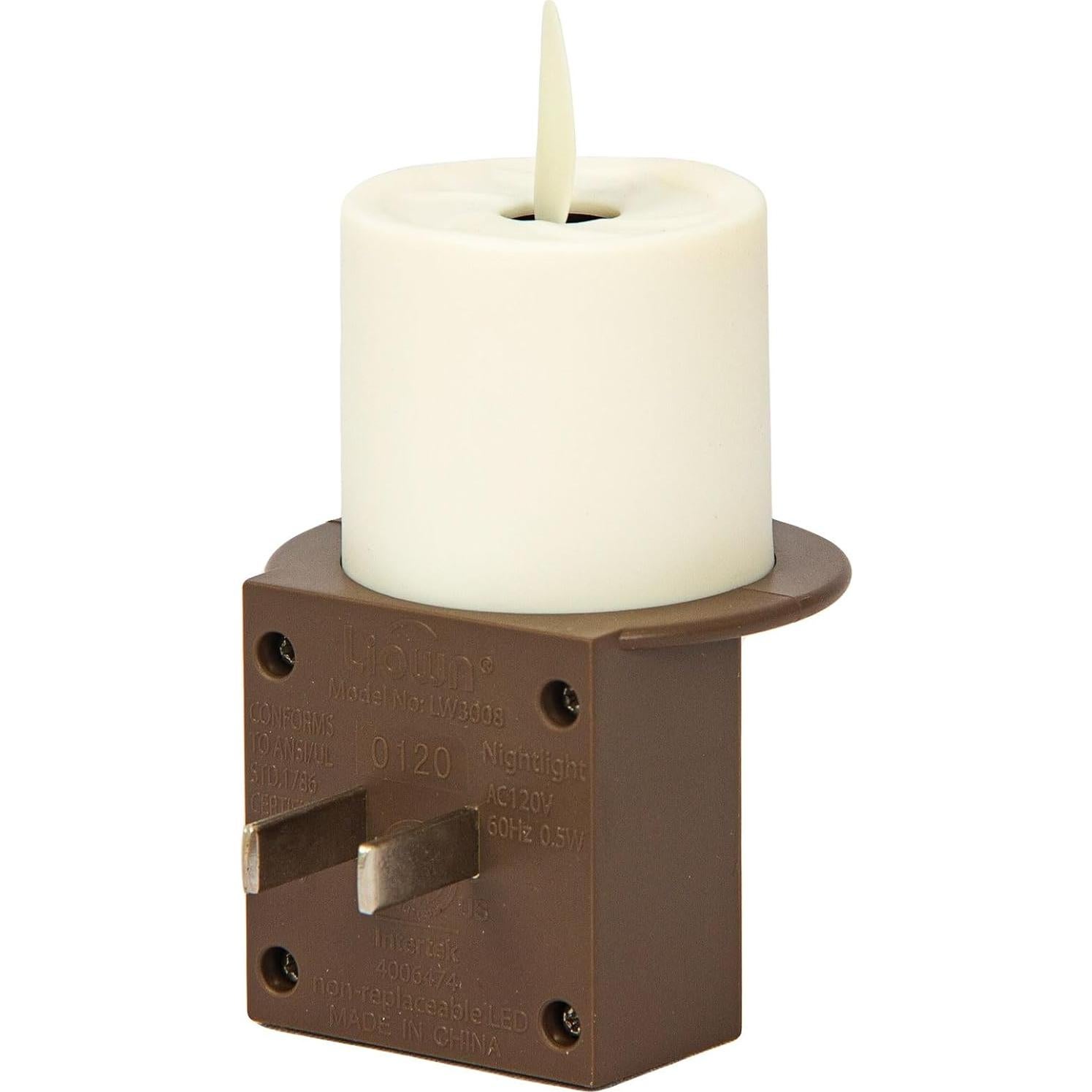 Luz Nocturna Sin Llama Luminara Bronce con Sensor Crepúsculo - Juego de 2