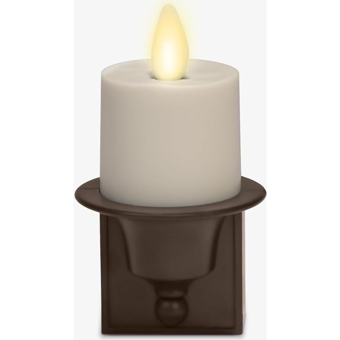 Luz Nocturna Sin Llama Luminara Bronce con Sensor Crepúsculo - Juego de 2