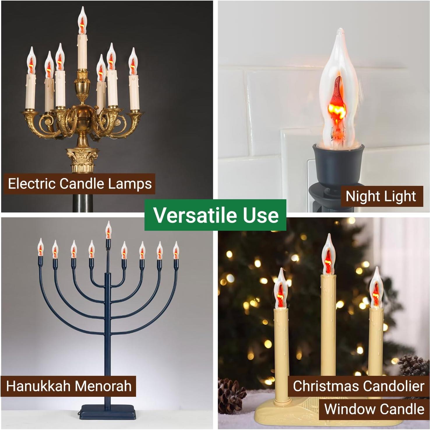 Bombilla de Llama Parpadeante Tupkee E12 Naranja 1W - Paquete de 2